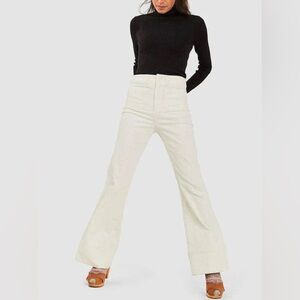 Faherty - Phoebe Corduroy Flare Pants - Winter White - Size 25 - Well Loved
